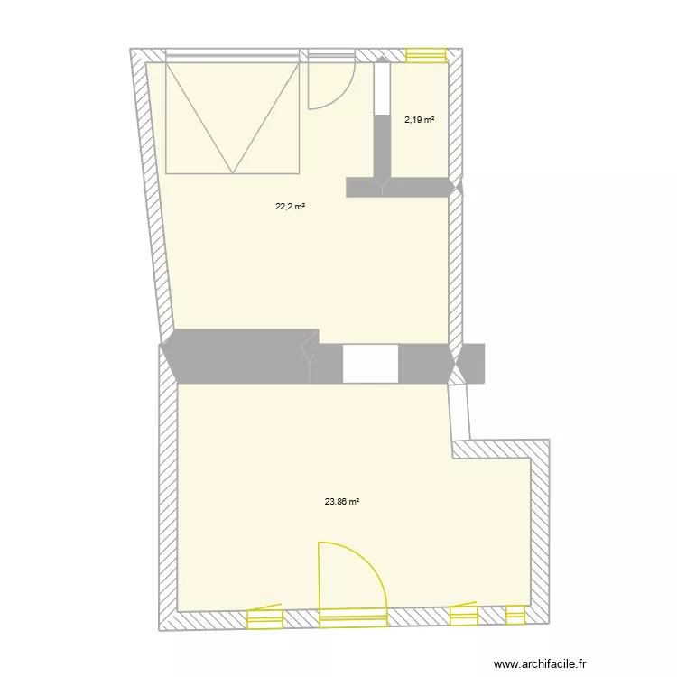 chateauneuf / verdun / rdc existant. Plan de 