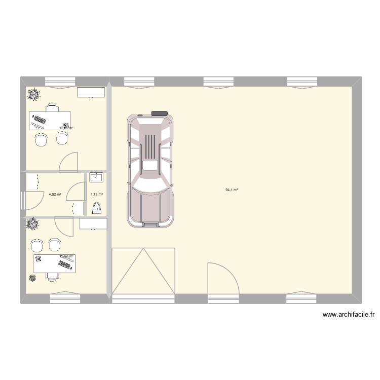 local  2. Plan de 0 pièce et 0 m2