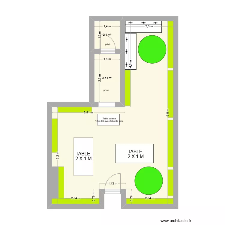 LE SOLEIL D'HERAT. Plan de 3 Pièces et 50 m² LE SOLEIL D'HERAT. Plan de 3 Pièces et 50 m²