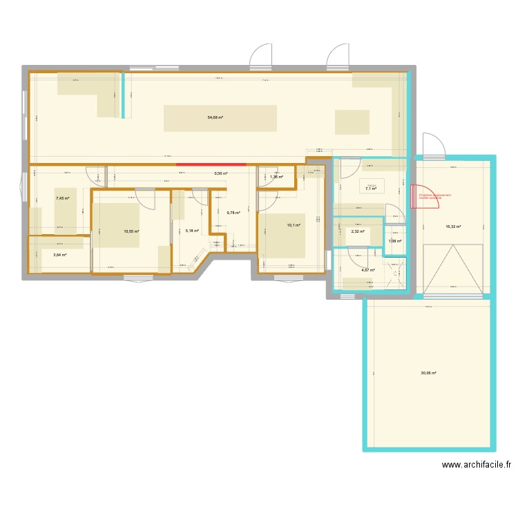 rénovation maison DB final. Plan de 15 pièces et 291 m2