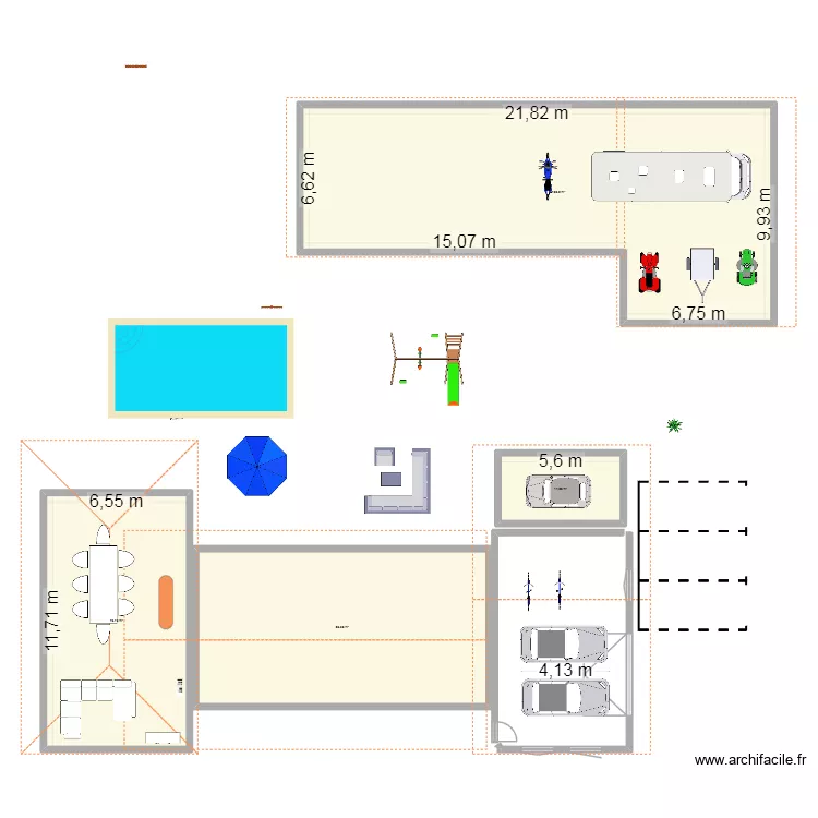 plan de maison version 1. Plan de 4  et 356 m²