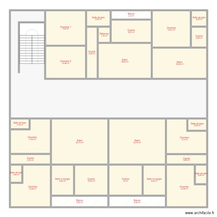 Résidence Ted r+1. Plan de 0 pièce et 0 m2