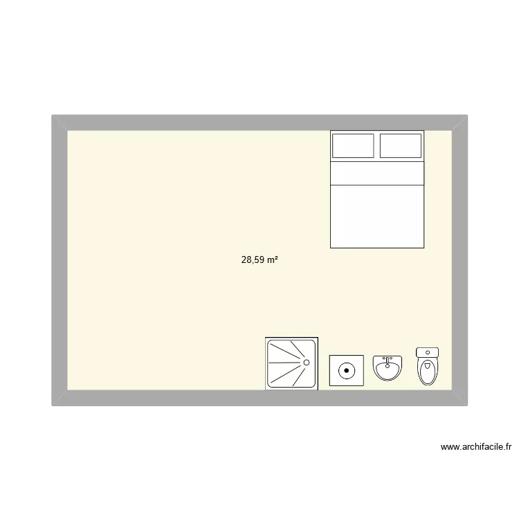 MAUGEAIS STUDIO. Plan de 1  et 29 m²