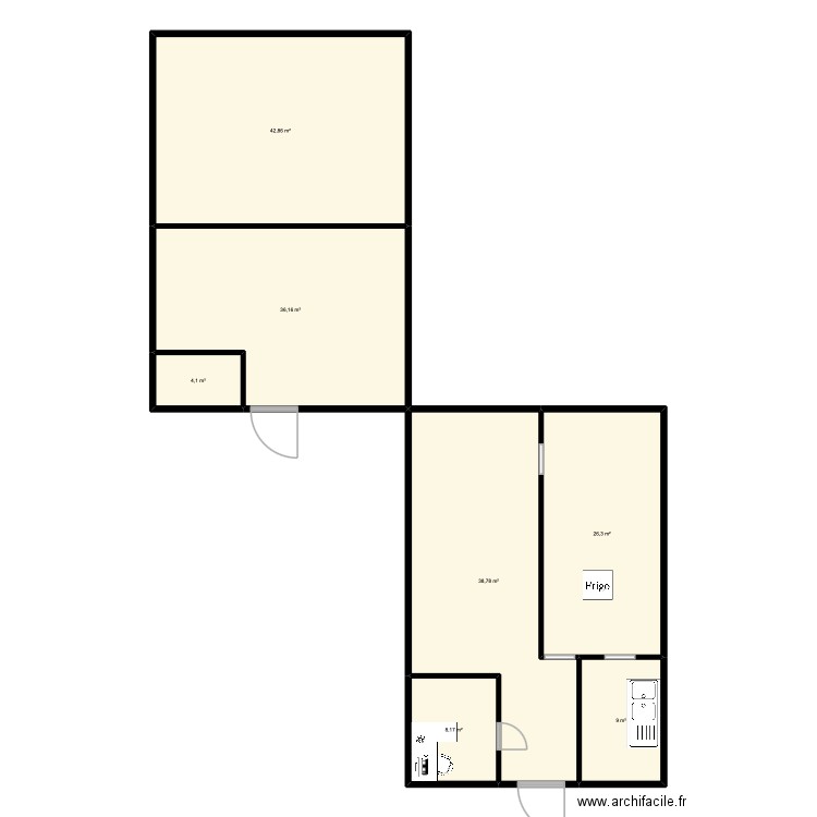PLAN LOCAL EXTRADRY. Plan de 7 pièces et 165 m2