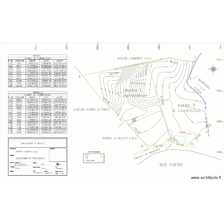 plan implantation CABAÑA MODELO. Plan de 0 pièce et 0 m2