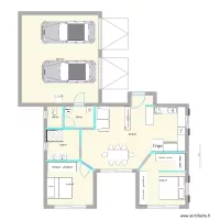 maison U entrée et garage