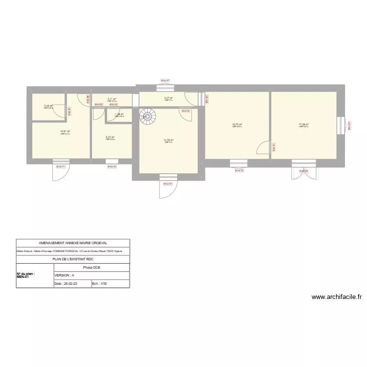 PLAN MEN-01 Mairie. Plan de PLAN MEN-01 Mairie. Plan de
