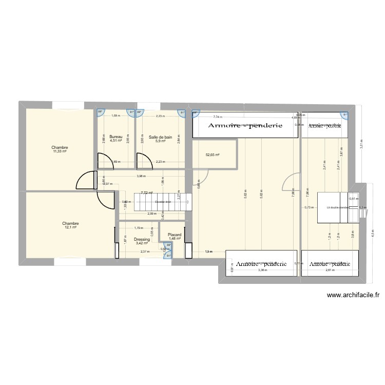 etage. Plan de 0 pièce et 0 m2