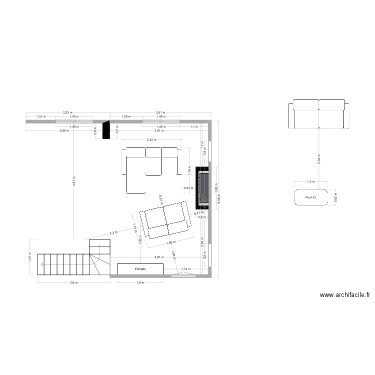 Test salon. Plan de 0 pièce et 0 m2