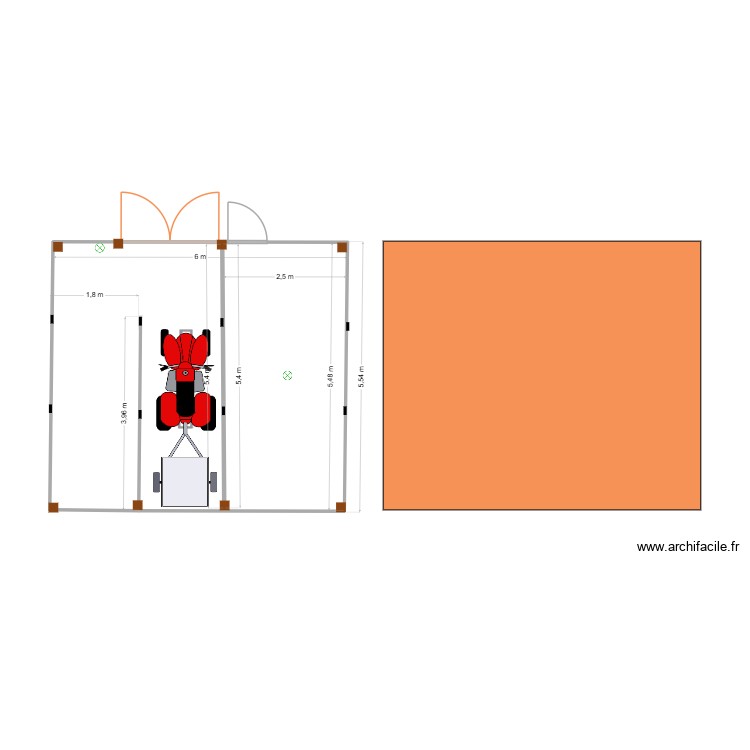 structure garage seul. Plan de 0 pièce et 0 m2