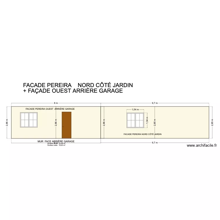 FACADE PEREIRA  NNORD. Plan de 