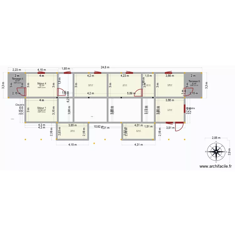 PROJET_KPALONGO_4T3_OPTION_C_TOIT_Styl&eacute;_2. Plan de 