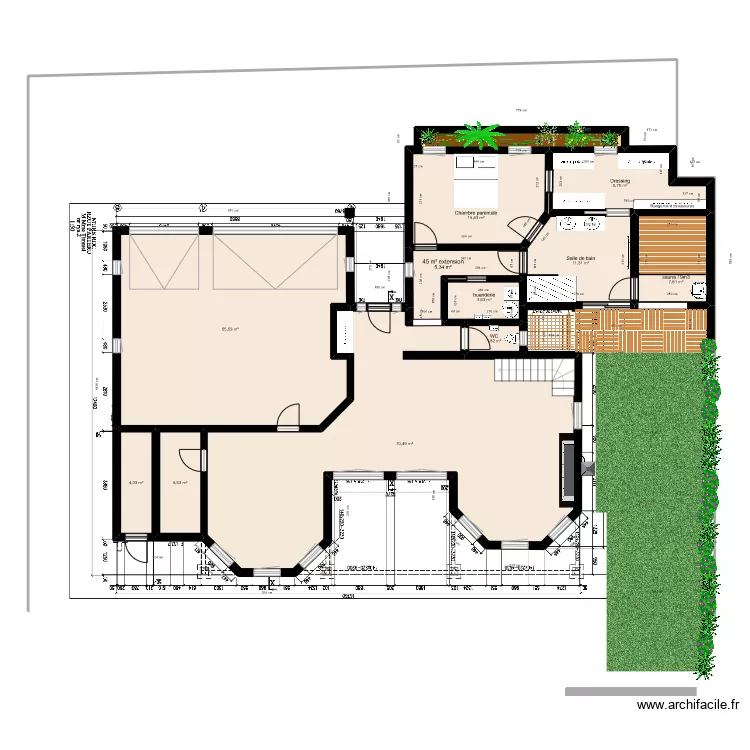 Fort Louis 1.2.2 45&deg;. Plan de 