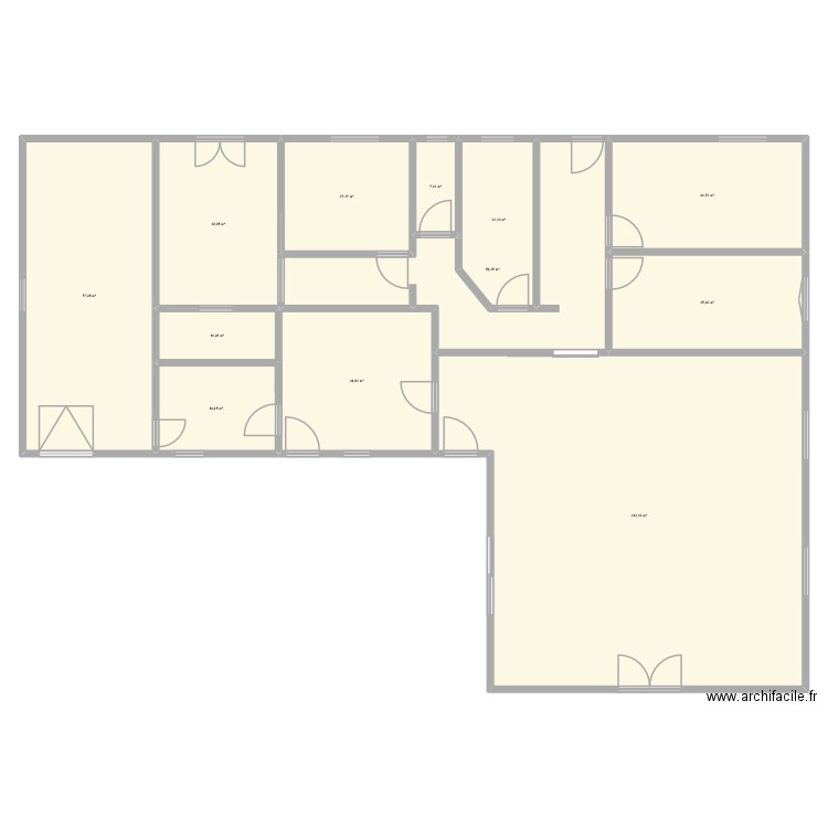 Maison bleue 2. Plan de 12 pièces et 590 m2