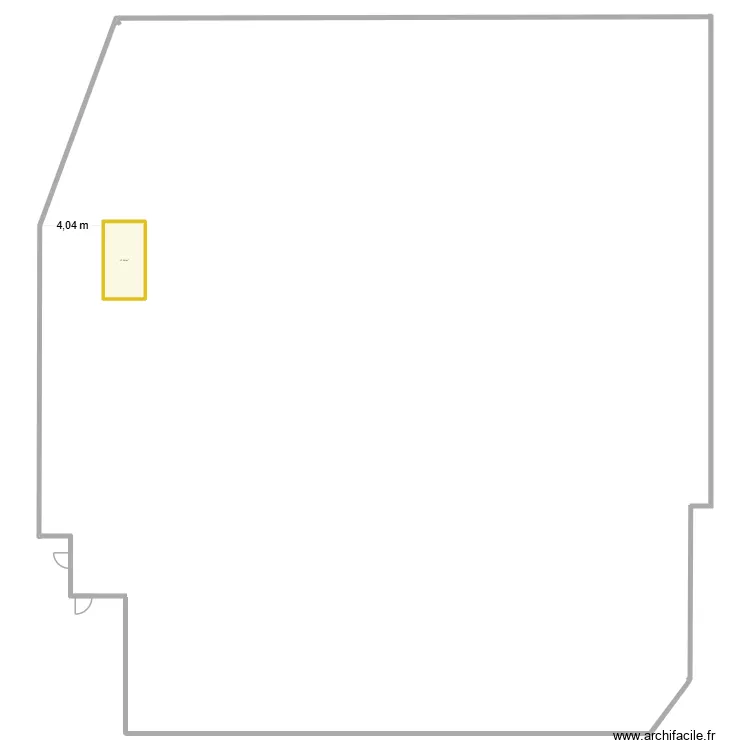 Piscine zone. Plan de 1  et 13 m²