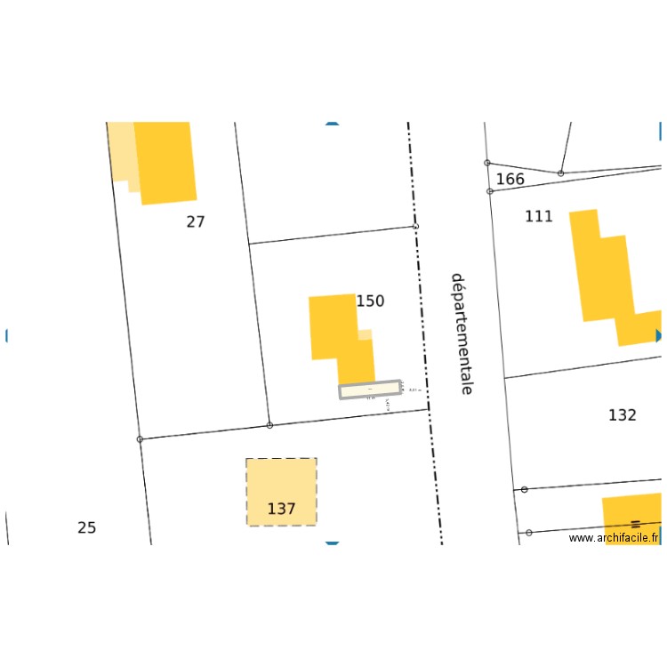 plan ombriere zanieres. Plan de 1 pièce et 21 m2