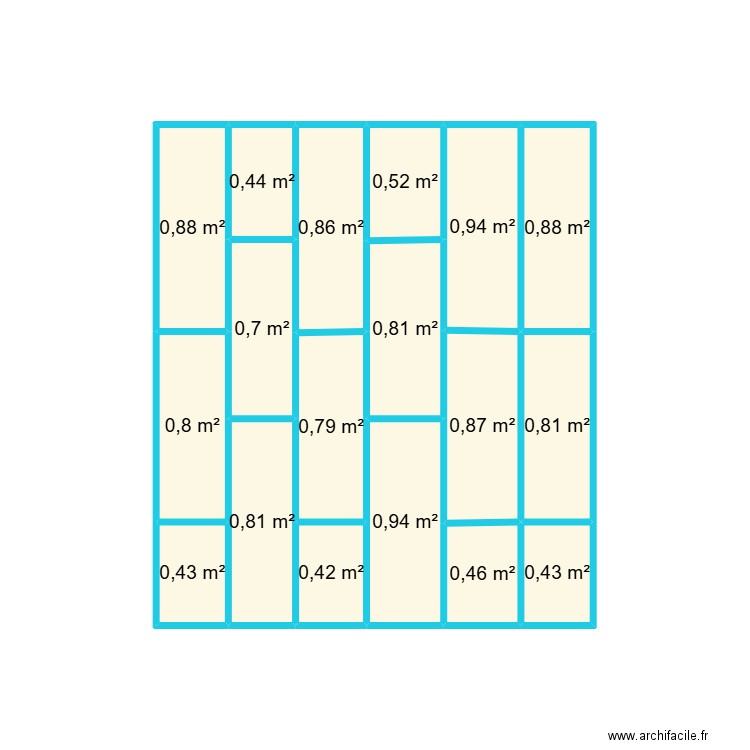 shop ngalagne 1. Plan de 18 pièces et 13 m2