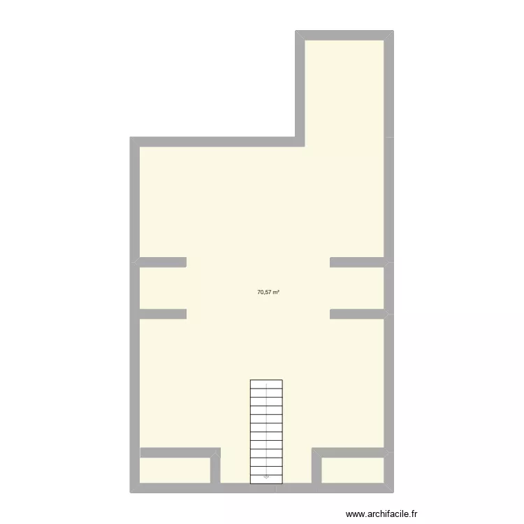 SAFOU R+1. Plan de 1 pièce et 71 m²