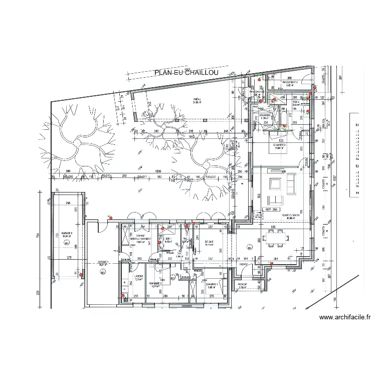 CHAILLOU EU. Plan de 