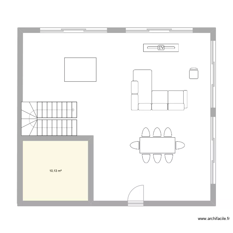 RCD V4 maison 9 m. Plan de 1  et 10 m²
