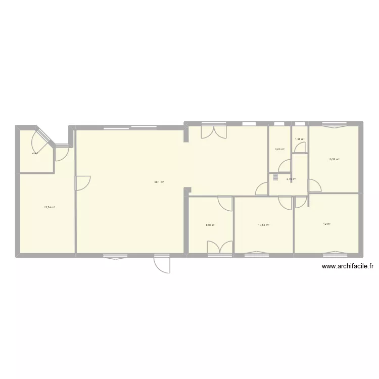 longeville. Plan de 10  et 129 m²