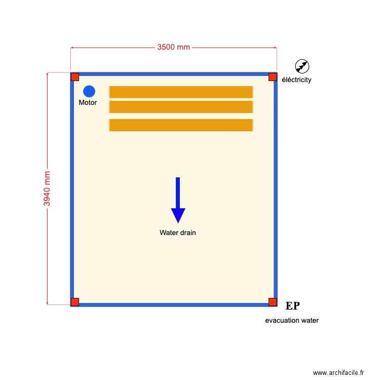 Kevin Latouf. Plan de 1 pièce et 13 m2