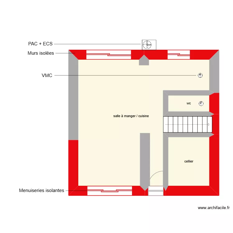 ROUDERGUE rdc &eacute;tape 2. Plan de 3  et 43 m²