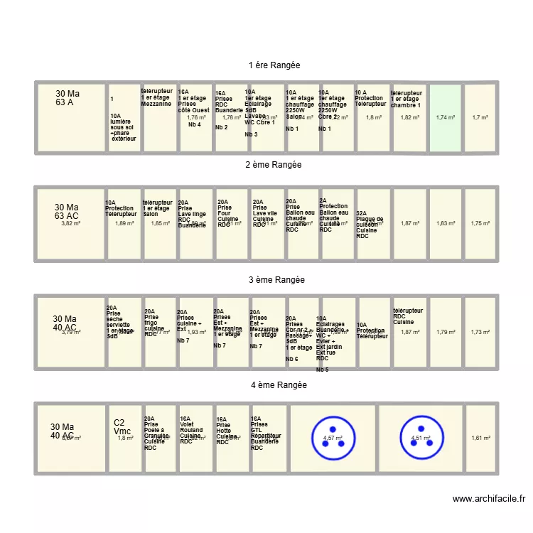 TABLEAU ELECTRIQUE Didier. Plan de 