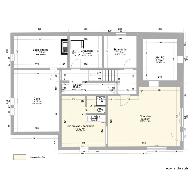 Verchères 18a - Sous-sol. Plan de 0 pièce et 0 m2