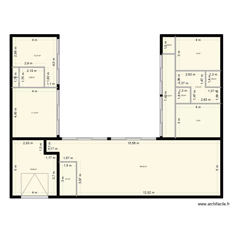 156549. Plan de 14 et 172 m² 156549. Plan de 14 et 172 m²