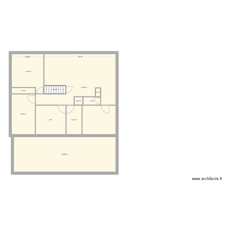 Maison 1.0. Plan de 11 pièces et 122 m2