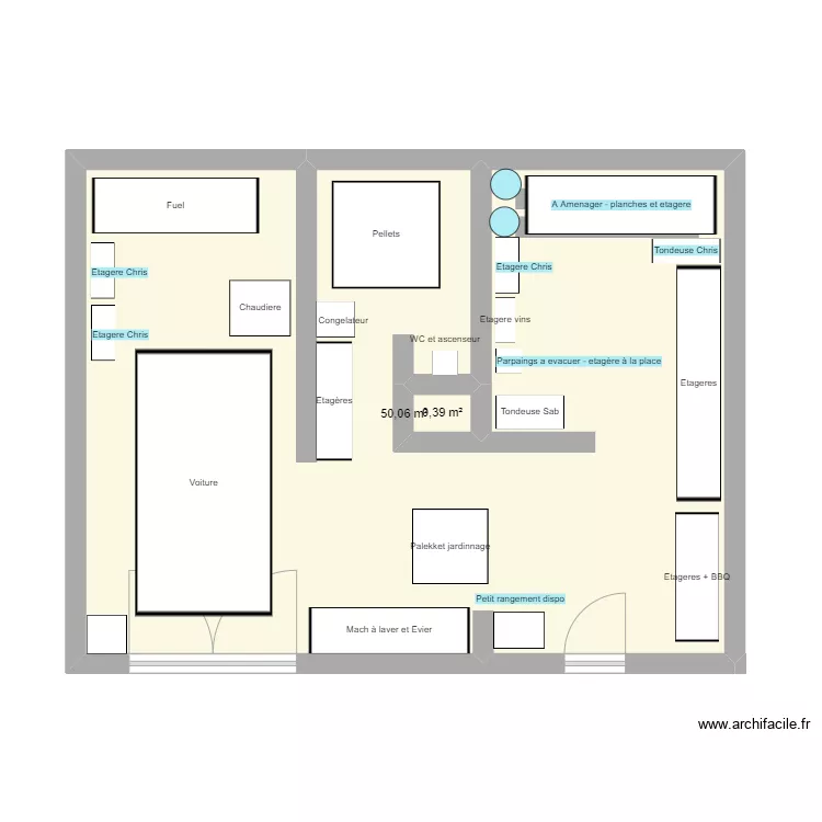 sous sol sab. Plan de 