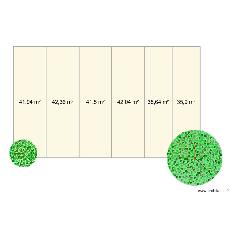 Terrasse Sud. Plan de 6 pièces et 239 m2