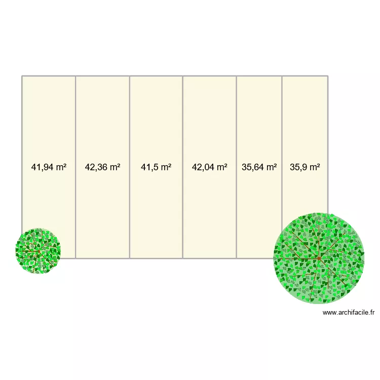 Terrasse Sud. Plan de 6 pièces et 239 m²