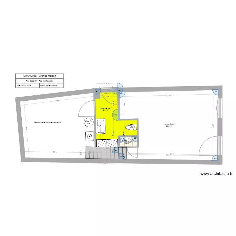 Grande maison. Plan de 