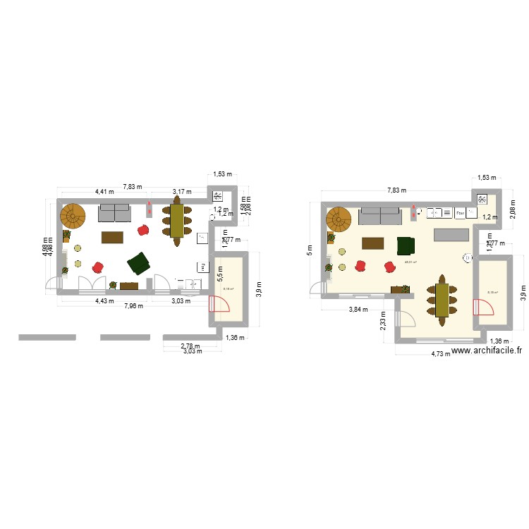 vernou apres extension. Plan de 0 pièce et 0 m2