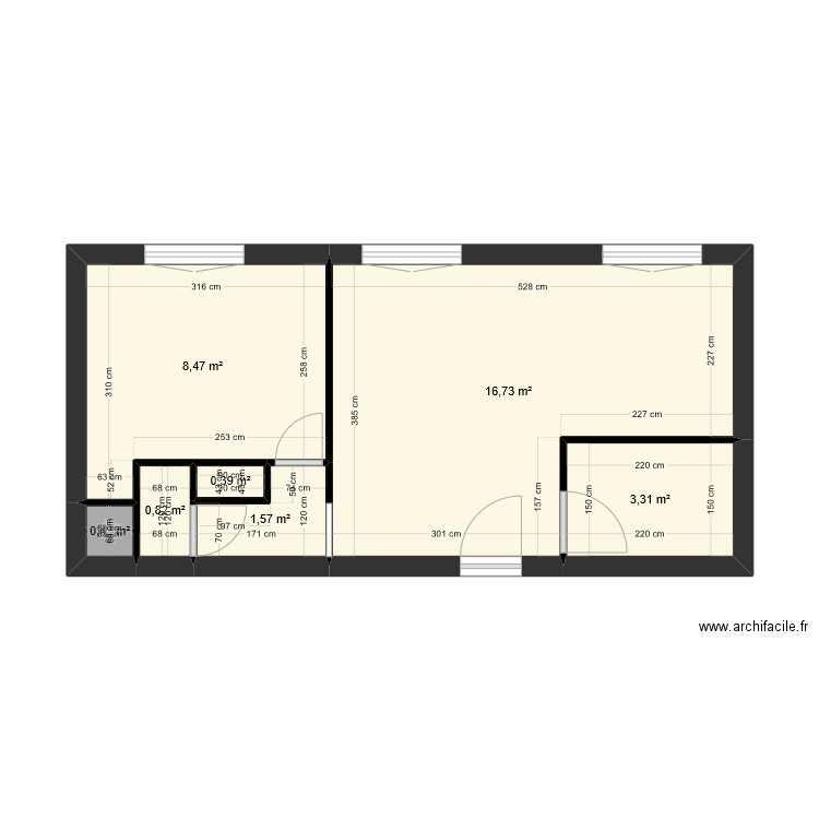 JOLYLES ROUSSES EXISTANT. Plan de 7 pièces et 32 m2