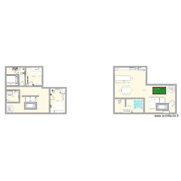 maison soline. Plan de 7 pièces et 160 m2
