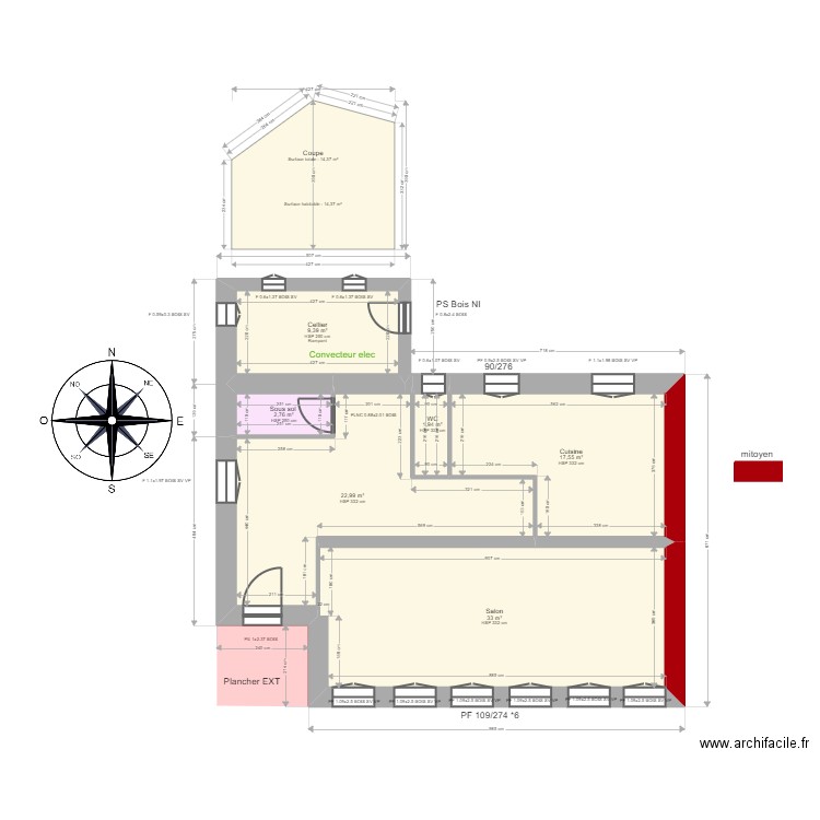 ML24008704 PROMPSY. Plan de 23 pièces et 345 m2