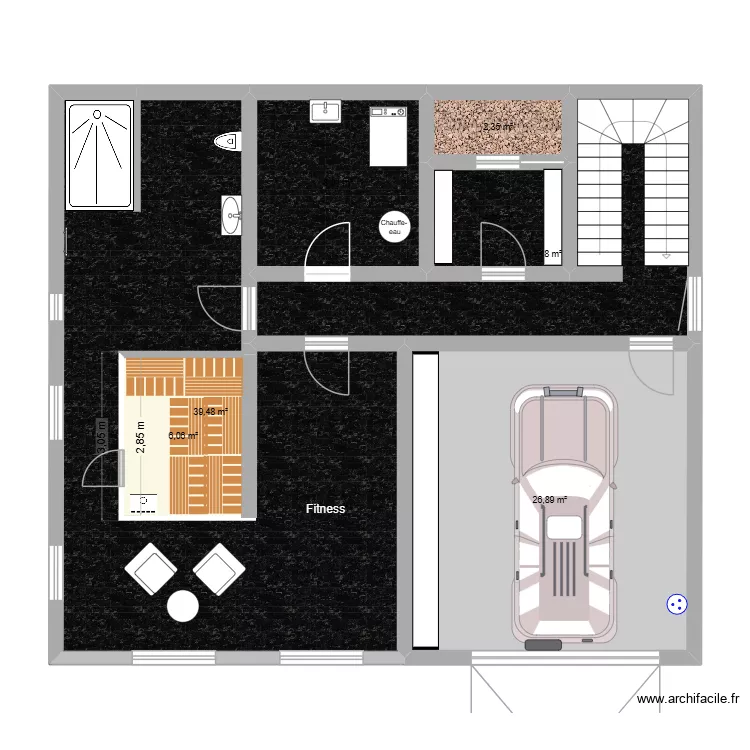 Bungalow 100 m2 - Hanglage - UG mit Garage. Plan de 7 Pièces et 102 m² Bungalow 100 m2 - Hanglage - UG mit Garage. Plan de 7 Pièces et 102 m²