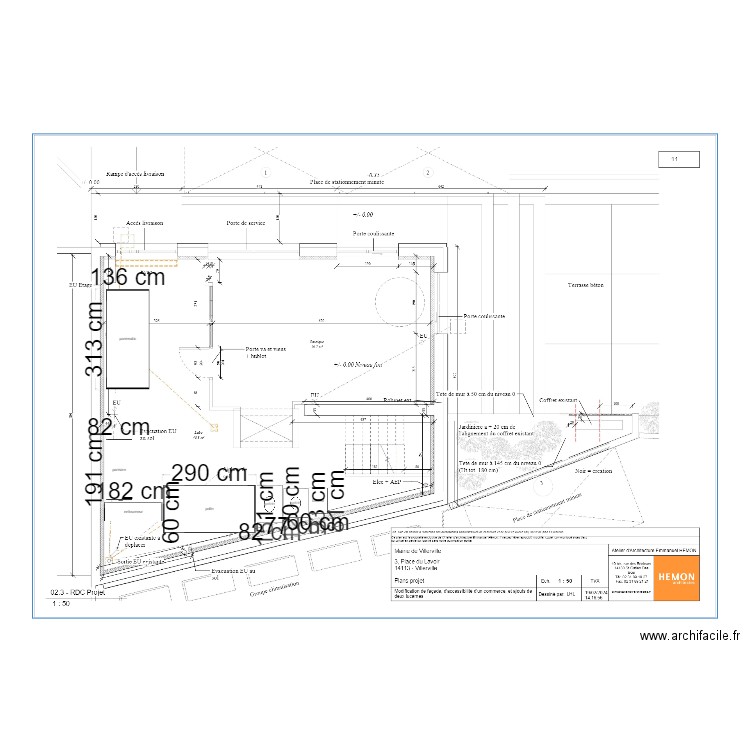 saquana rdc. Plan de 0 pièce et 0 m2