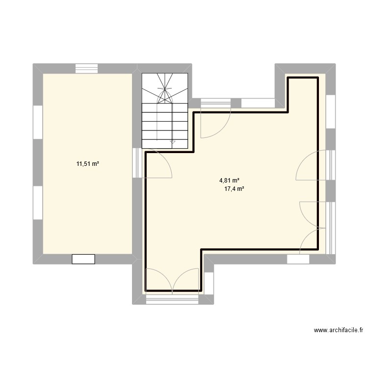 plan zzzz. Plan de 3 pièces et 52 m2