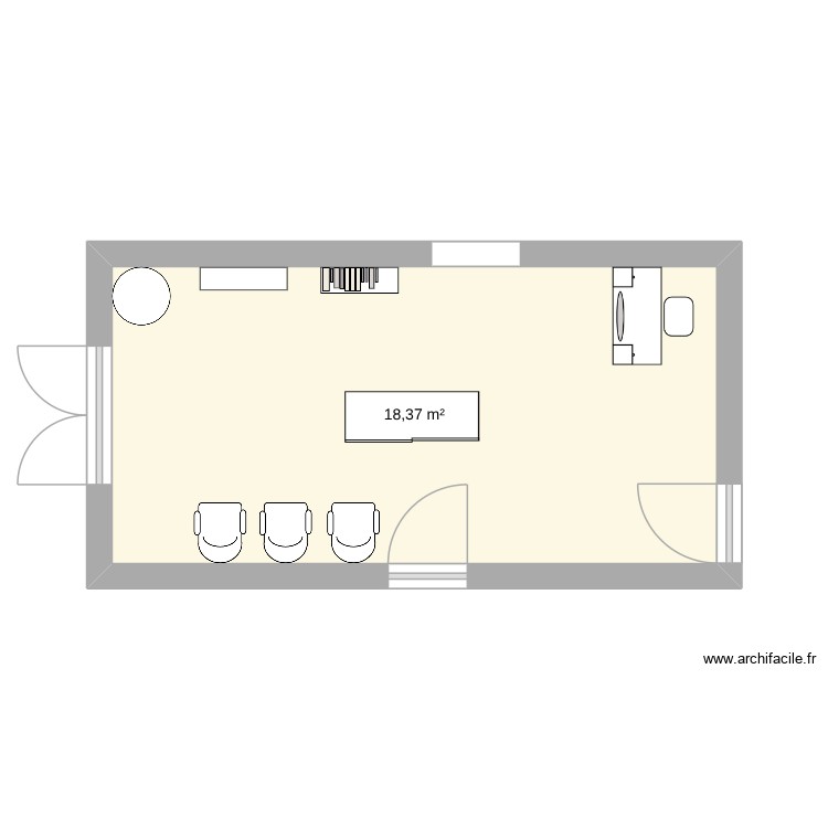 salle d\'accueil. Plan de 0 pièce et 0 m2
