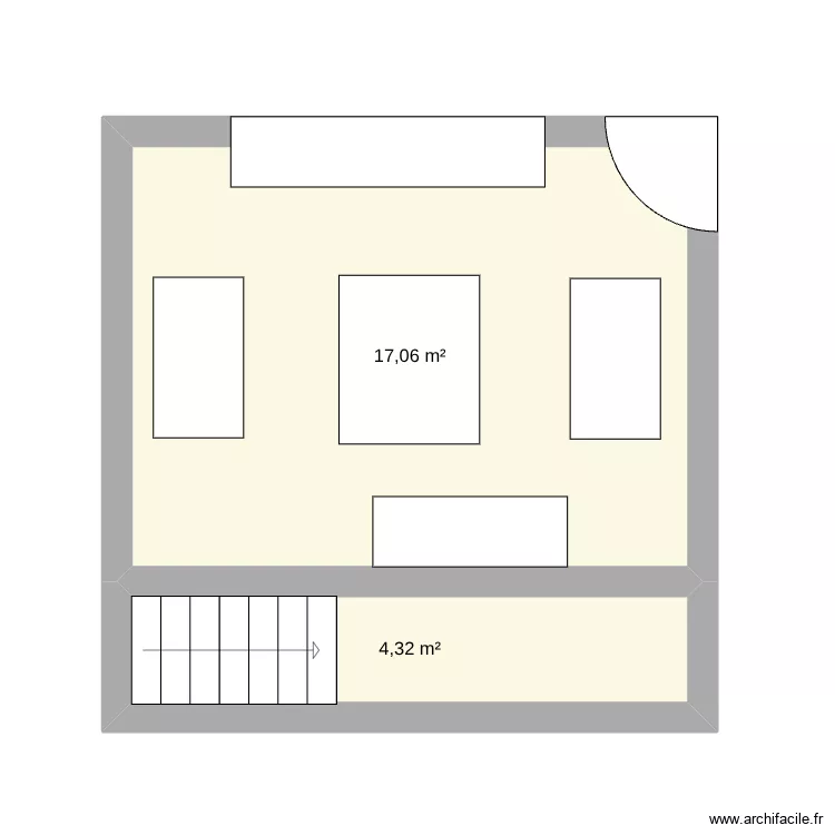 bubble shop. Plan de 2  et 21 m²