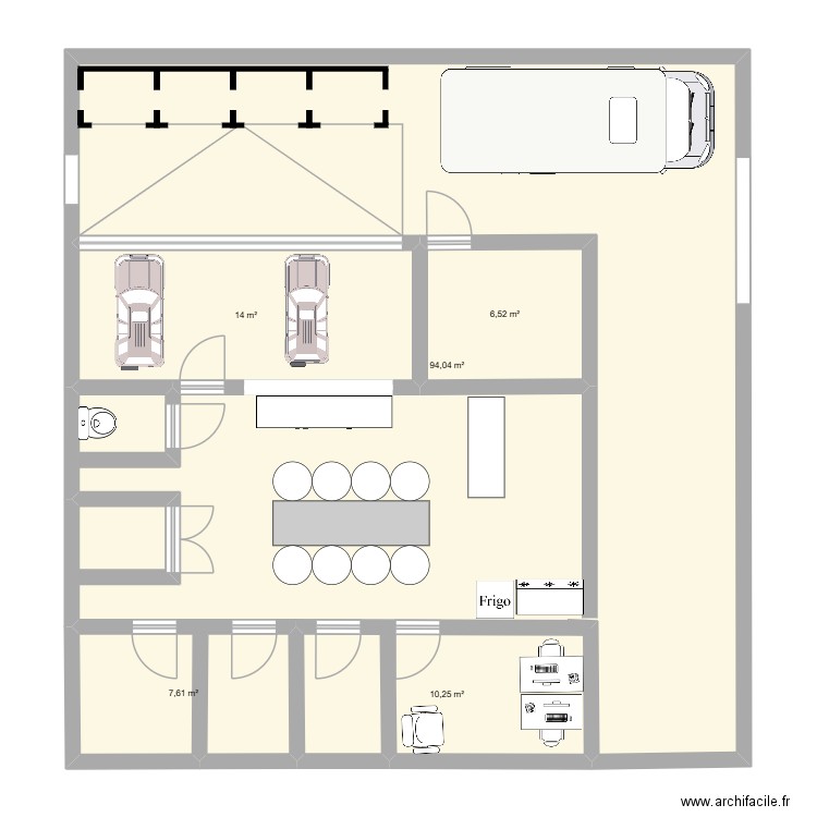 SAMU SALLE DE REPOS. Plan de 5 pièces et 132 m2