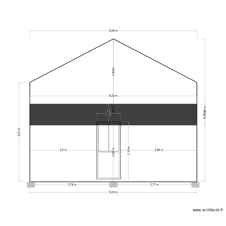 Façade Nord. Plan de 0 pièce et 0 m2
