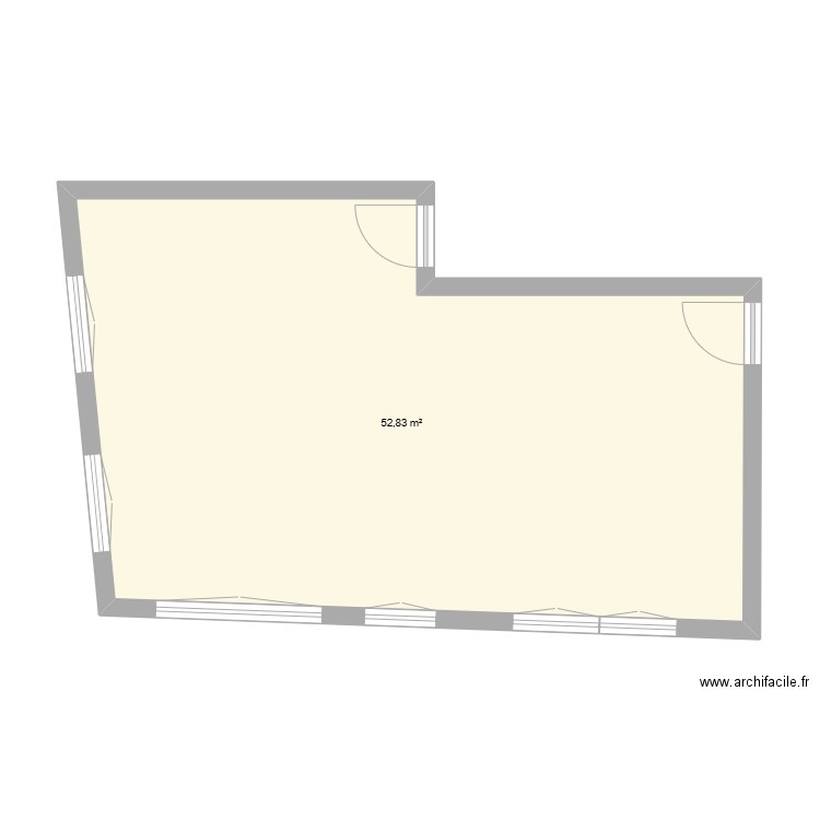 Benjamin appart. Plan de 1 pièce et 53 m2