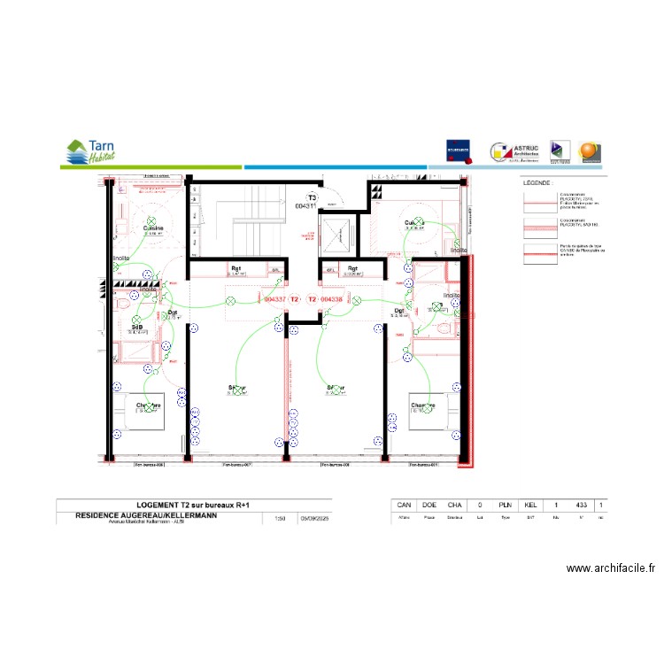 CANTEPAU R+1  T2. Plan de 0 pièce et 0 m2