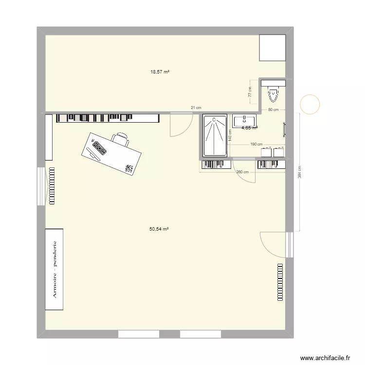 sdb haut 2025_70x140. Plan de 