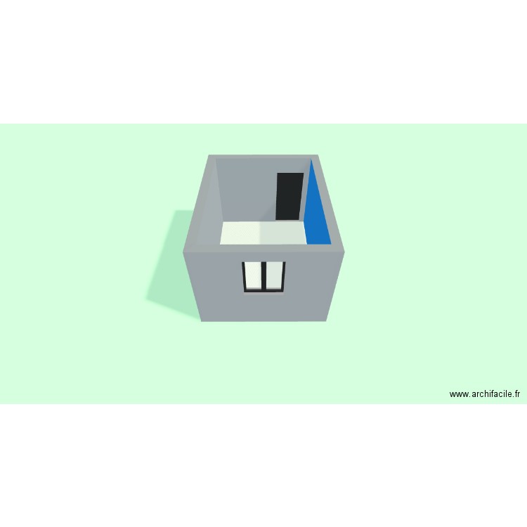 Chambre d'Emma. Plan de 1 pièce et 12 m2